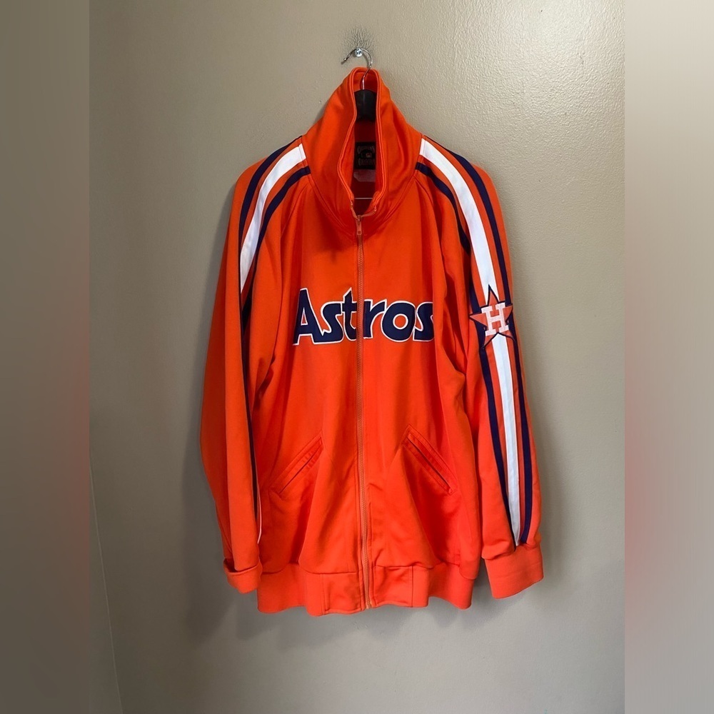 Vintage 2000s Houston Astros Cooperstown Collection Majestic Track Jacket